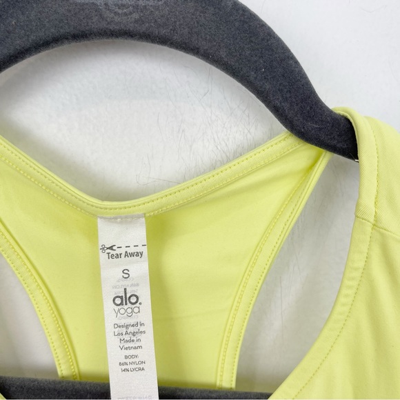 Alo Yoga Bend Tank Top in Shock Yellow Size Small - Picture 4 of 7
